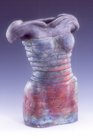 Raku torso vase 97 L.jpg (45804 bytes)